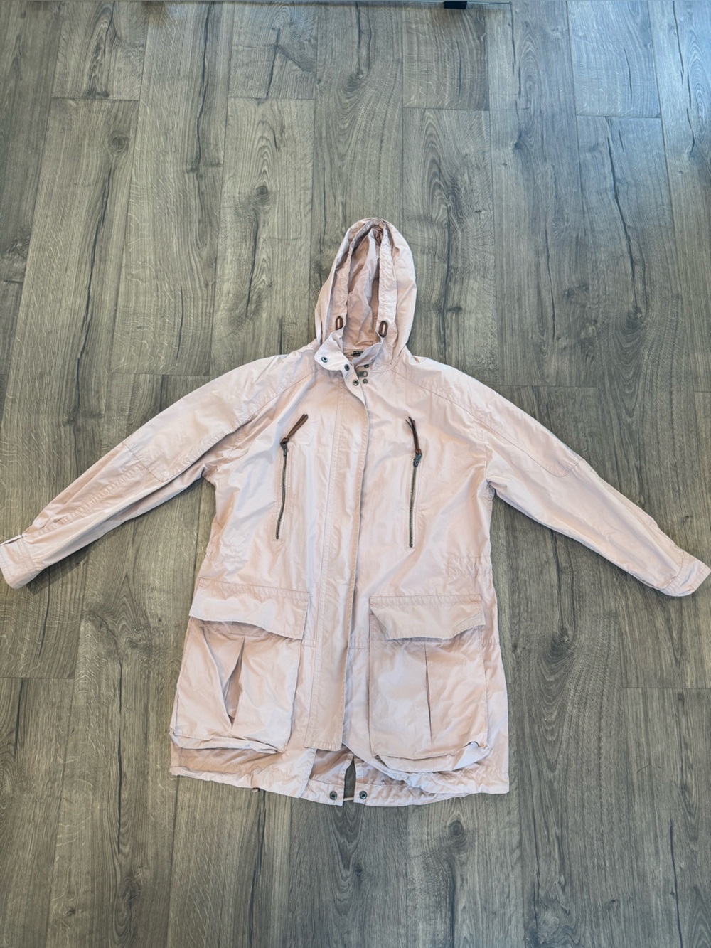 COACH Light Pink Hooded Women's Anorak Jacket